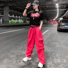 批发实拍 爵士舞2025露脐显瘦宽松减龄演出服体操服<b class='q'>街舞</b>超酷套装