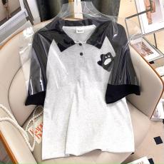 批发实拍 21支210g精梳纯棉美式复古卡通刺绣polo领<b class='q'>体恤</b>翻领短袖上衣