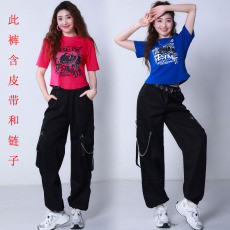 批发实拍 2025爵士舞露脐显瘦宽松减龄体操服演出服<b class='q'>街舞</b>超酷套装