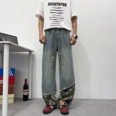 批发<b class='q'>日系</b>新款美式<b class='q'>复古</b>微喇牛仔裤男2025新款简约时尚潮流无品牌气质