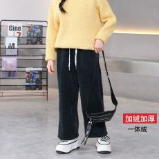 批发女童加绒裤子原版高质量 灯芯绒筷子条复合真超柔 可对比市场质量