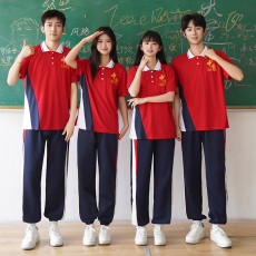 批发毕业<b class='q'>班</b><b class='q'>服</b><b class='q'>定制</b>中国少年短袖T恤套装中小学生运动会校<b class='q'>服</b>演出<b class='q'>服</b>