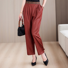 批发实拍 2026春夏新款时尚重磅龟裂纹休闲裤女宽松<b class='q'>大码</b>气质<b class='q'>小脚裤</b>子