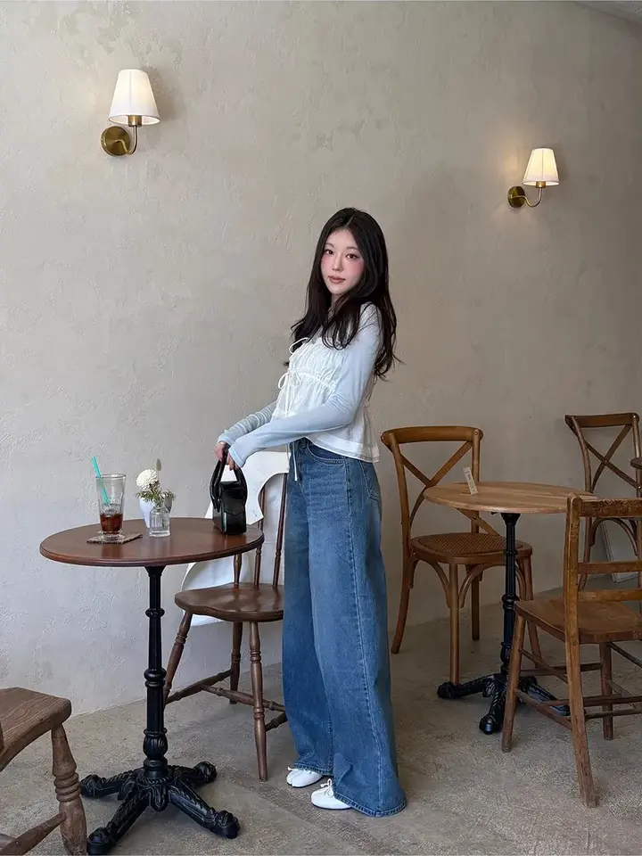 러플 리본 끈 민소매 탑 상세 이미지 16