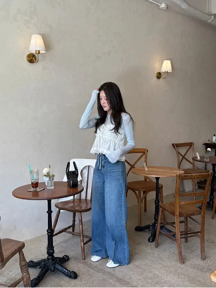 러플 리본 끈 민소매 탑 상세 이미지 22
