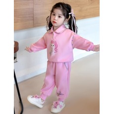 批发2025新款女童<b class='q'>套装</b><b class='q'>宝宝</b>休闲<b class='q'>卫衣</b>洋气时髦儿童春装运动两件套