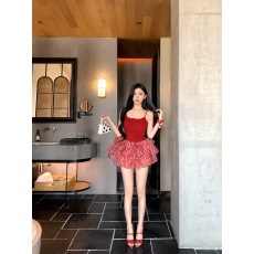 批发实拍实价 重工<b class='q'>欧根纱</b>蓬蓬半身裙带花苞安全裤 带胸垫吊带背心上衣