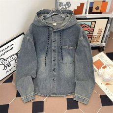 批发新款潮流设计流行时尚<b class='q'>迷彩</b>长袖<b class='q'>衬衫</b>连帽牛仔<b class='q'>衬衣</b>外套男百搭原宿