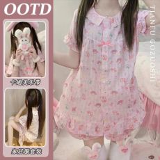 批发优质仿棉日系卡通云朵美乐蒂睡<b class='q'>衣</b>女新款宽松短袖短<b class='q'>裤</b>可爱家居服