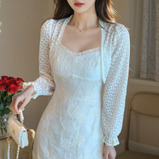 批发已出货小披肩外套女2026春夏新款坎肩百搭<b class='q'>蕾丝</b>防晒衣短款外搭开衫