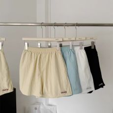 批发2025夏季新款CANDY字母刺绣<b class='q'>糖果</b><b class='q'>色</b>百搭休闲短裤女松紧腰阔腿裤潮