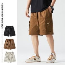 批发实拍2025夏季新款工装短裤男日系潮流五分裤简约宽松百搭休闲裤