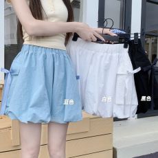 批发小众设计蝴蝶结花苞半身裙女夏季新款小个子高腰显瘦A字<b class='q'>短裙</b>潮