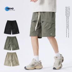 批发实拍2025夏季新款美式工装裤男宽松直筒户外登山伞兵休闲长裤子