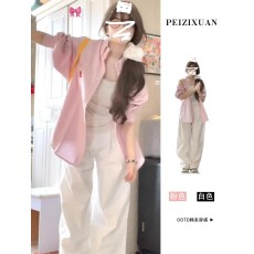 批发粉色衬衣衬衫外套女秋季2025新款法式设计感小众气质宽松上衣