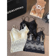 批发实拍<b class='q'>大码</b>蕾丝内搭背心可外穿美背叠穿神器免<b class='q'>文胸</b>轻奢蕾丝吊带背心