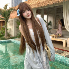 批发大码在逃公主长裙女温柔风高腰荷叶边晕染闪片印花吊带连衣裙