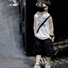 批发| 官图实价 | 纯棉180克 | 后包领 | <b class='q'>夏</b>季中大童工字背心无袖T恤