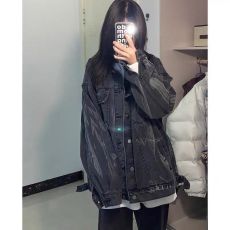 批发2025春秋新款酷盐系少女时尚炸街扎染牛仔外套女bf慵懒风宽松上衣