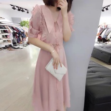 批发时尚娃娃领连衣裙高端<b class='q'>欧洲站</b>夏季2026<b class='q'>新款</b>女装欧货潮气质雪纺裙子