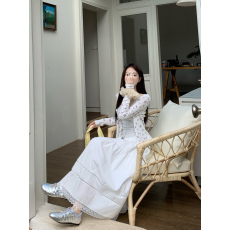 批发实拍~大码女装韩系拼接蕾丝半身裙<b class='q'>夏</b>季高腰显瘦中长款a字长裙