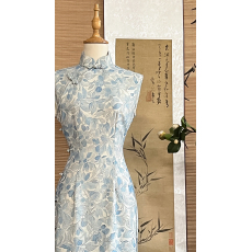 批发新中式旗袍2026新款古法全开襟<b class='q'>青花瓷</b>国风<b class='q'>连衣裙</b>修身素雅