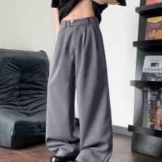 批发高级感阔腿裤子女<b class='q'>秋</b>季新款精纺羊毛垂坠感直筒裤轻奢风拖地休闲裤
