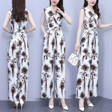 批发实拍2025年夏季时尚新款超修身阔腿裤<b class='q'>雪纺</b>高腰九分裤<b class='q'>连体裤女</b>