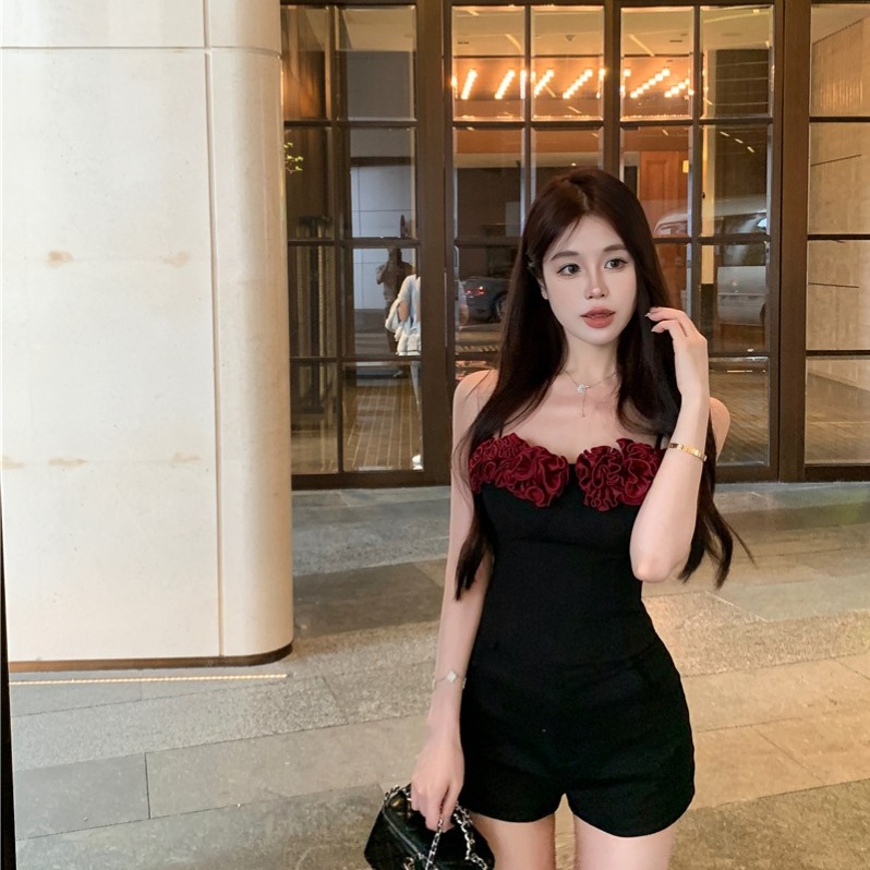 정가 실사 여름 디자인 센스 수공 맞춤 장미 맨위 몸매 가꾸기 슬림해 보이는 슬립