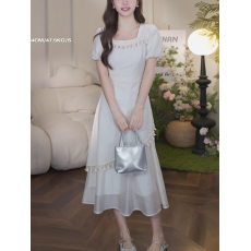 批发法式轻熟风<b class='q'>流苏</b>短袖<b class='q'>连衣裙</b>女2026夏季新款设计感洋气收腰显瘦长裙