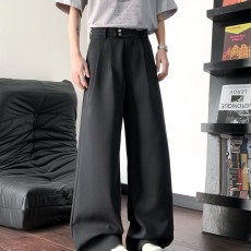批发高级感阔腿裤子女<b class='q'>秋</b>季新款精纺羊毛垂坠感直筒裤轻奢风拖地休闲裤