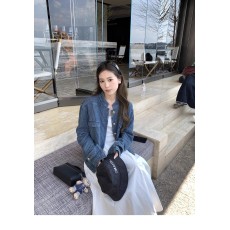批发Hhyii vtg蓝调 复古小香风编织牛仔外套女韩系高级感气质<b class='q'>百搭</b>上衣