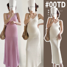 批发网红孕妇装针织孕妇连衣裙新款孕妇裙大码孕妇吊带裙孕妇夏装