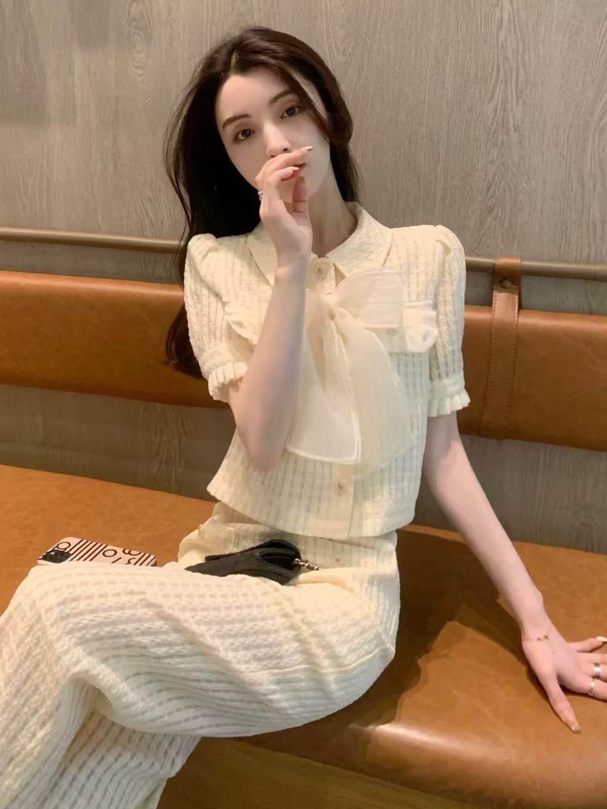 MY6087# 小香风套装新款女装气质高级感时尚显瘦两件套女裝貨源服裝批發