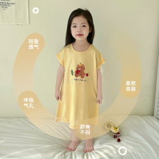 批发[黛琳芬]100-160码A类莱赛尔短袖睡裙儿童睡衣夏天女童家居服29