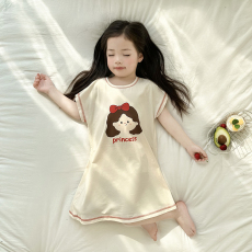 批发[黛琳芬]100-160码A类莱赛尔短袖睡裙儿童睡衣夏天女童家居服29