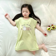 批发[黛琳芬]100-160码A类莱赛尔短袖睡裙儿童睡衣夏天女童家居服29