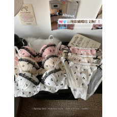 批发实价实拍 日系甜美纯欲蕾丝<b class='q'>内衣</b>女无钢圈小胸<b class='q'>聚拢</b>蝴蝶结文胸
