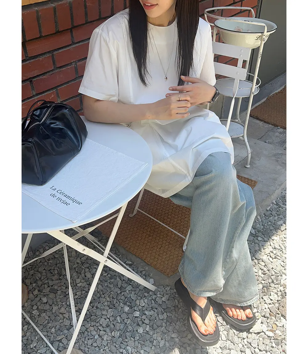 라운드넥 루즈핏 대포켓 원피스 상세 이미지 15