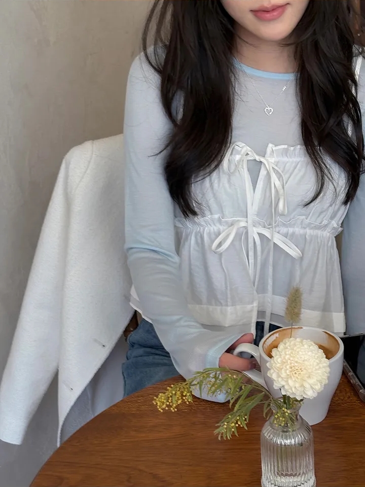 chic 한 부서 여름 달콤함 작은 레이스 섹시함 나비 매듭 스트랩 전후 스택 착용 캐미솔 의류 여성