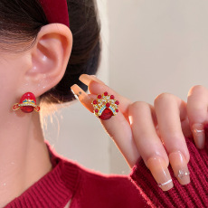 批发中国风刀马旦脸谱耳环女时尚百搭气质京剧脸谱耳钉网红耳饰品批发