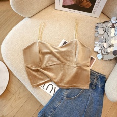 批发金丝绒<b class='q'>加厚</b>小吊带背心女春夏美背背心<b class='q'>文胸</b>一体配西装内搭打底外穿