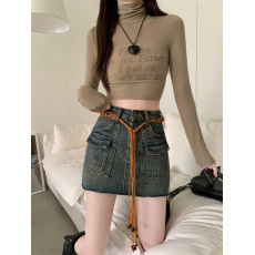 批发附内衬~~牛仔半身裙2026新款女夏季高腰显瘦防走光包臀牛仔短裙