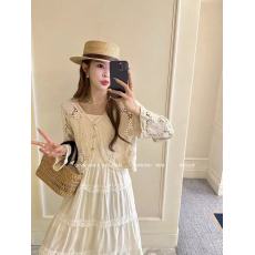 批发2026法式甜美<b class='q'>蕾丝</b>镂空开衫披肩外搭女春夏季新款外套小开衫