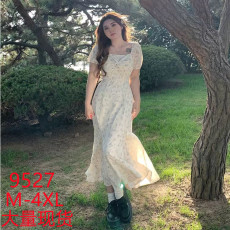 批发安妮不火 <b class='q'>田园</b>风收腰小碎花裙女2026夏季新款微胖大码方领<b class='q'>连衣裙</b>