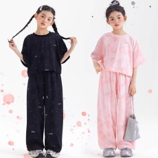 批发纯棉<b class='q'>女童</b>套<b class='q'>装</b>夏款2026新款中大童夏装短袖<b class='q'>t</b><b class='q'>恤</b>长裤休闲两件套