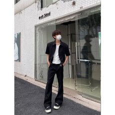 批发潮流无品牌夏季薄款西裤坠感阔腿拖地长裤新款<b class='q'>流行</b>原宿简约ins