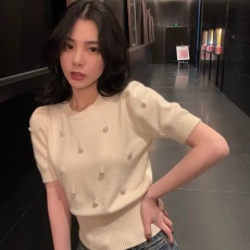 批发冰丝针织衫2026新款夏设计感小众时尚洋气外穿短款t恤上衣女薄款