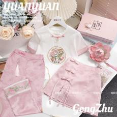 批发<b class='q'>女童</b>套<b class='q'>装</b>2026新款韩版儿童裤子夏装中大童粉色短袖<b class='q'>T</b><b class='q'>恤</b>长裤两件套