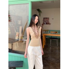 批发亮片拼接遮副乳修身背心氛围感复古高弹打底吊带